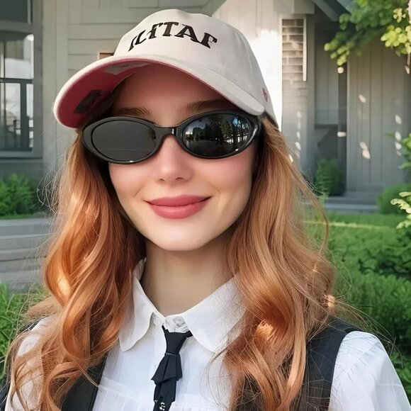 Retro Oval Sunglasses Women Men Small 90s Style UV400 Fashion Travel - Picture 6 of 8